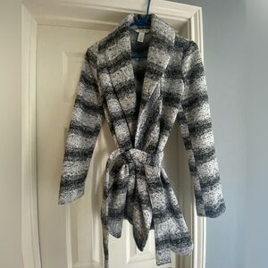 White House Black Market Monochrome Knit Cardigan
